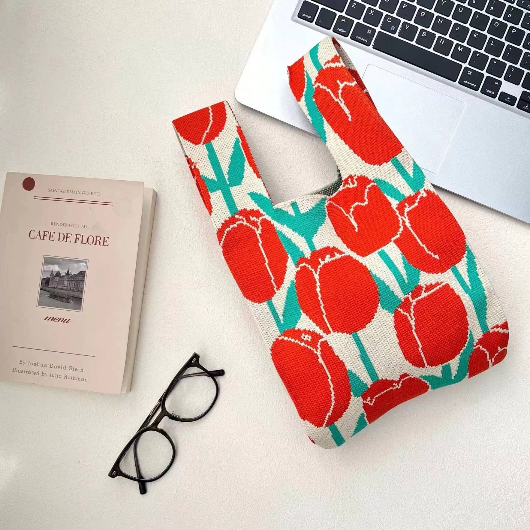 Little Trendy - Wholesale Tote Bag - Women's - Handmade Knit Handbag for Women Mini Knot Casual Wrist Bag