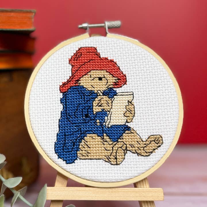 Paddington - Writing Home Mini Cross Stitch Kit for wholesale by The Crafty Kit Company