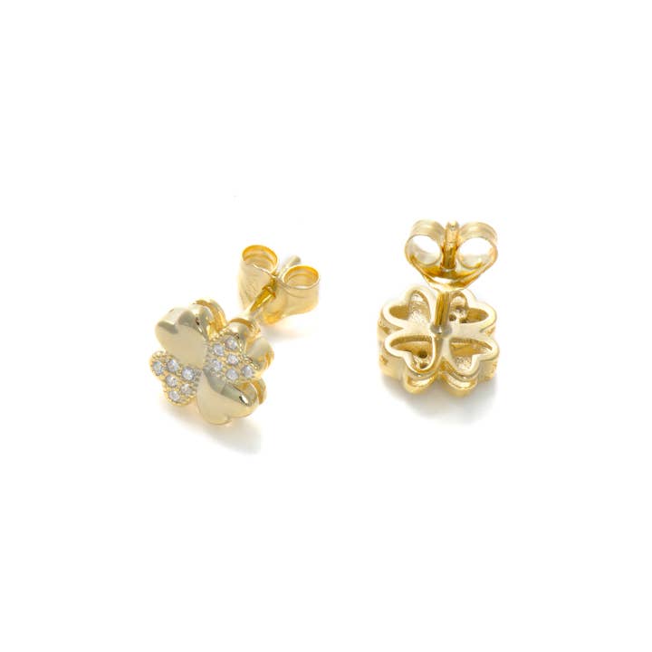 Luxenter - Wholesale Stud/Post Earrings - Earrings Luxenter Hatua Silver, Yellow Gold and Cz2