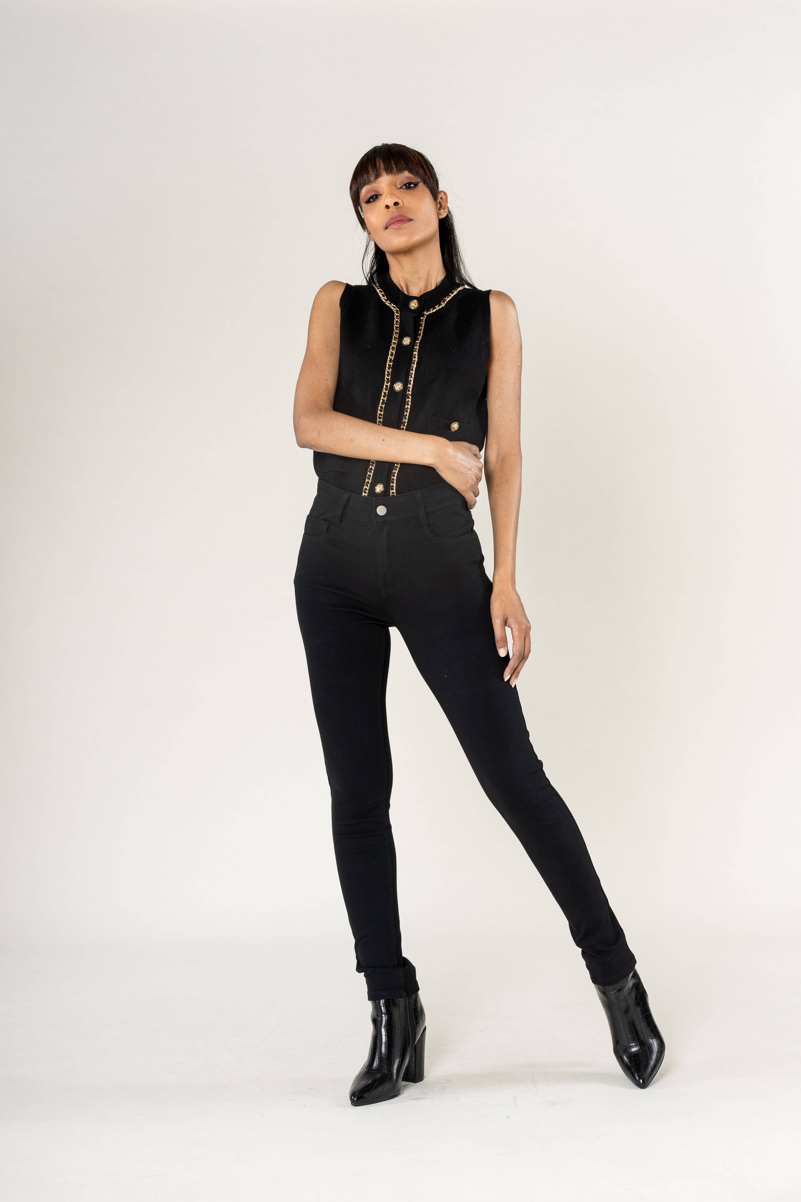 Nina Carter - Wholesale Fashion Leggings - Women's - Super stretch leggings with comfortable zip A0031