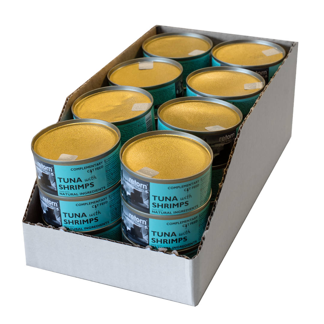 POCURULL SL (Retorn) - Wholesale Voer - Kat - Tonijnblikjes voor katten met garnalen 80 g De Retorn1