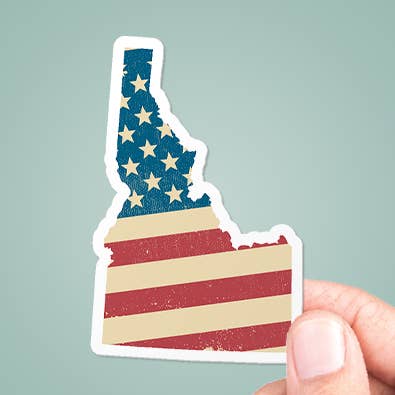 Idaho Etiqueta Autocolante Bandeira Americana Vinyl Decal por atacado de CJ's Sticker Shop
