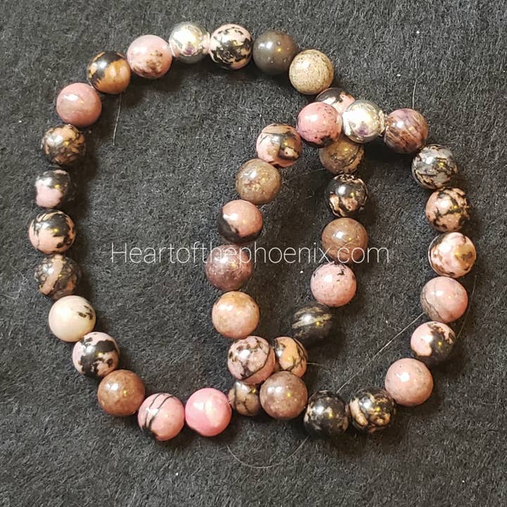 Rhodonite Bracelet Adult/Child or Custom Sizes for wholesale by Heart of The Phoenix