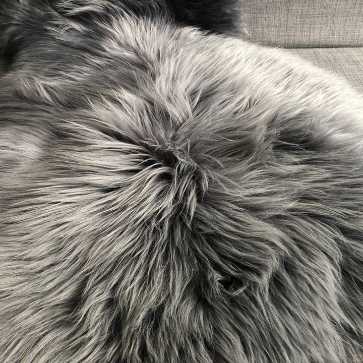 Wildash London - Wholesale Area Rug - Swedish Sheepskin Rug Sheep Skin Throw - Slate Grey1