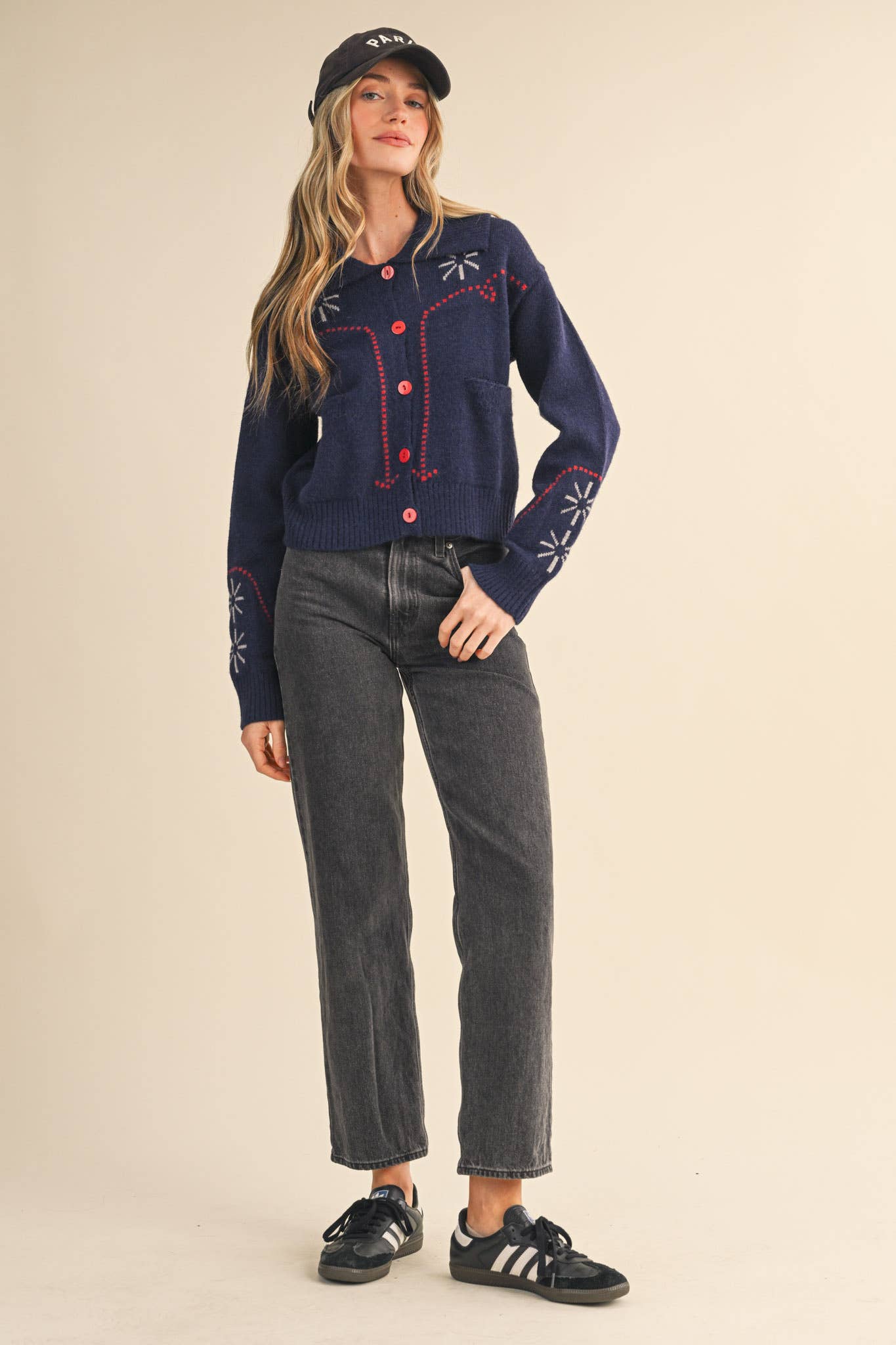 &MERCI - Wholesale Cardigan - Women's - WESTERN DESIGN SWEATER CARDIGAN MSW1121733