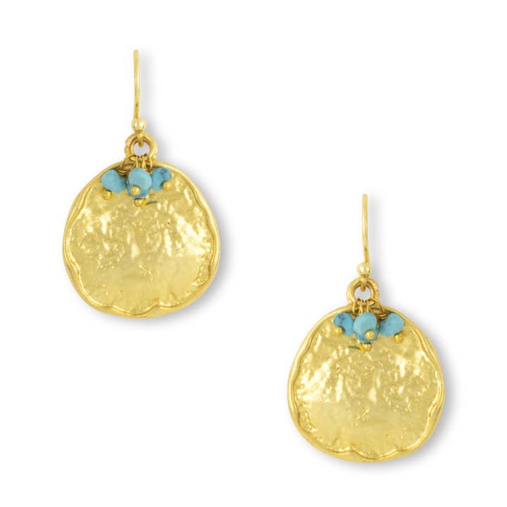 Boucles d'oreilles turquoise Solange pour la vente par Ashiana London