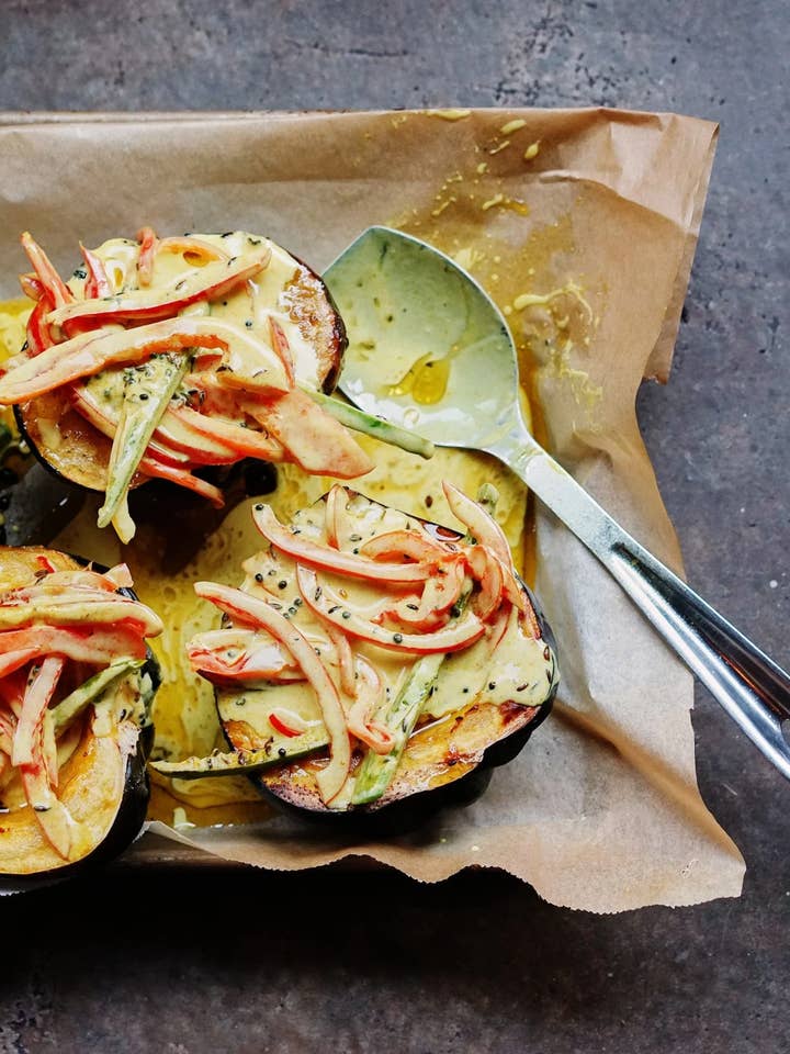 Courge gland en crème de noix de coco et poivre pour la vente par Occo