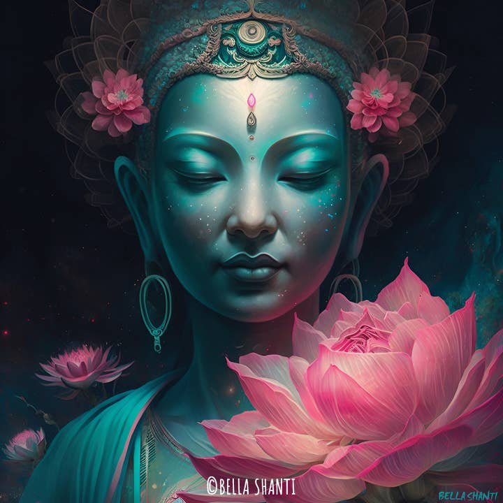 BUDDHA QUAN YIN GODDESS OF COMPASSION wall ART CANVAS PRINT for wholesale by Bella's Miracle Shop