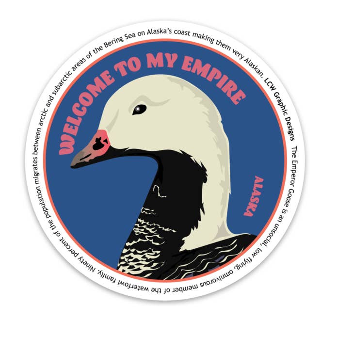 Graphic Emperor Goose Bird Sticker - Arctic Animal - Welcome for wholesale by LCW Graphic Designs