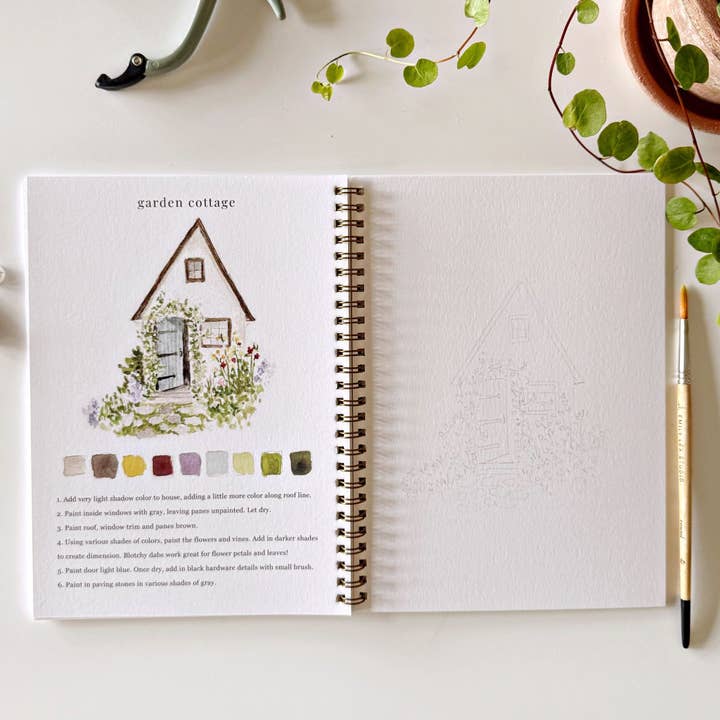 emily lex studio - Wholesale Sketchbook/Sketchpad - garden watercolor workbook2