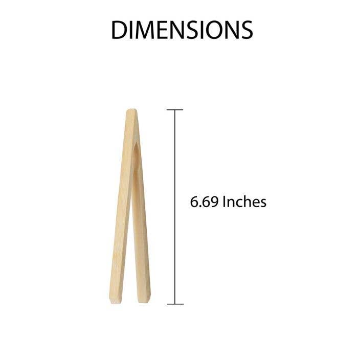 HIC - Harold Import Co. - Wholesale Kitchen Tool/Gadget - Bamboo Toast Tongs – 6.5in Heat-Safe Toaster Tool1
