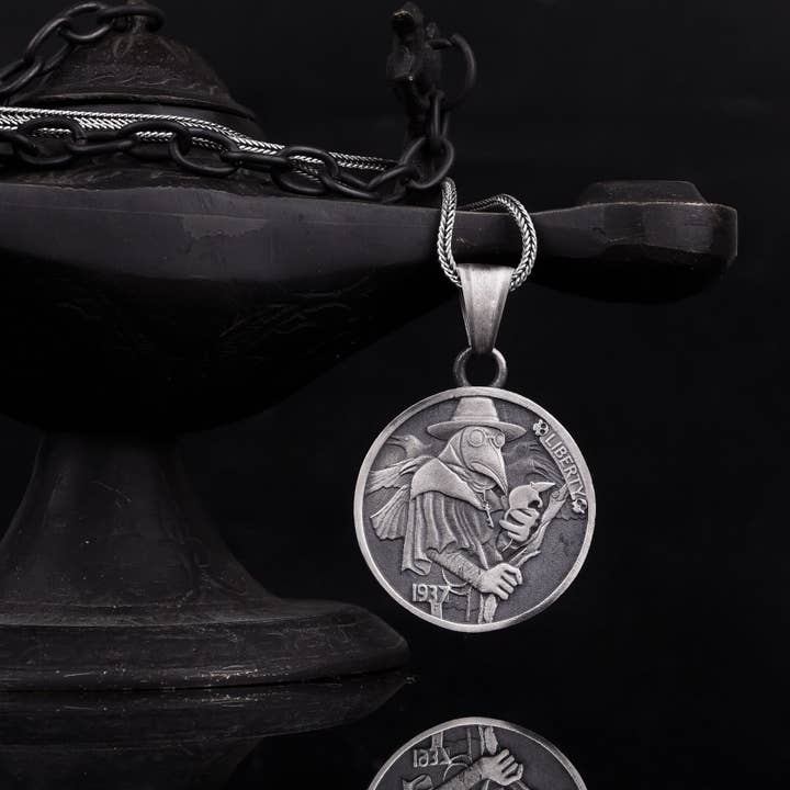 Espada Silver – Großhandel Kette mit Anhänger/Charm – Plague Doctor Halskette