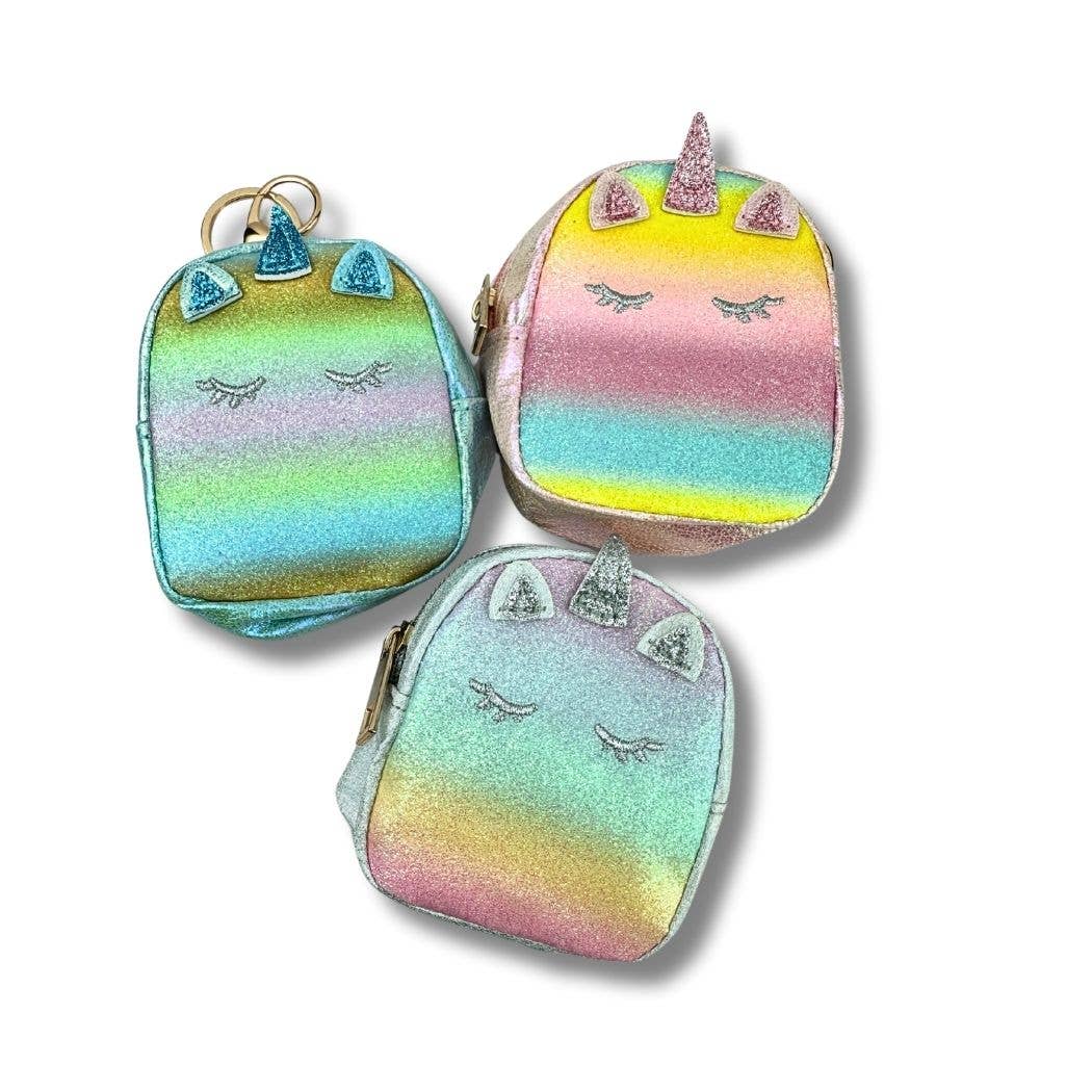 ZKY Wholesale – wholesale Coin purse – kids – Unicorn Coin Purse Small Backpack Keychain0