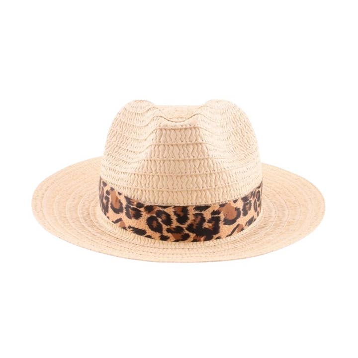 CAPPELLO PANAMA LEOPARDO – 2 COL. - DONNA - MBS01419 per la vendita all'ingrosso da parte di MB SMERWICK SA