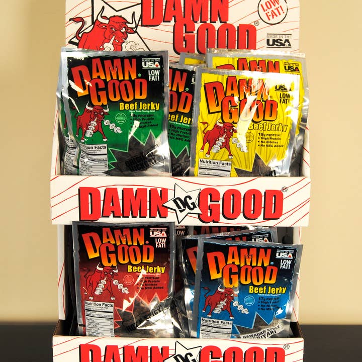 Damn Good Beef Jerky - Wholesale Retailer Display - Food & Drink - 40ct Cardboard Counter Display