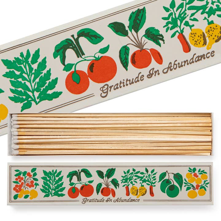 Gratitude In Abundance | Long - Safety Matches for wholesale by Archivist Gallery | United States