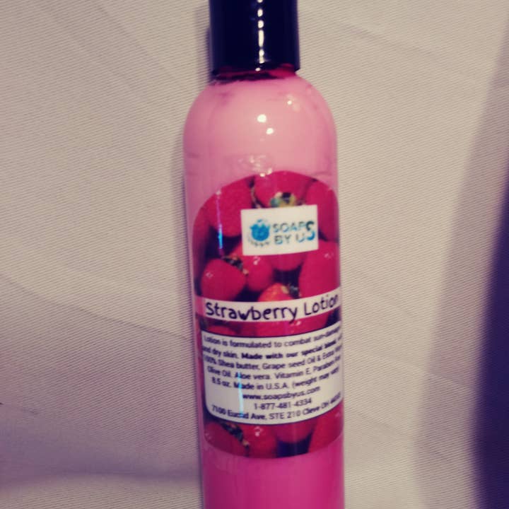 Strawberry Lotion for wholesale by Soaps By Us