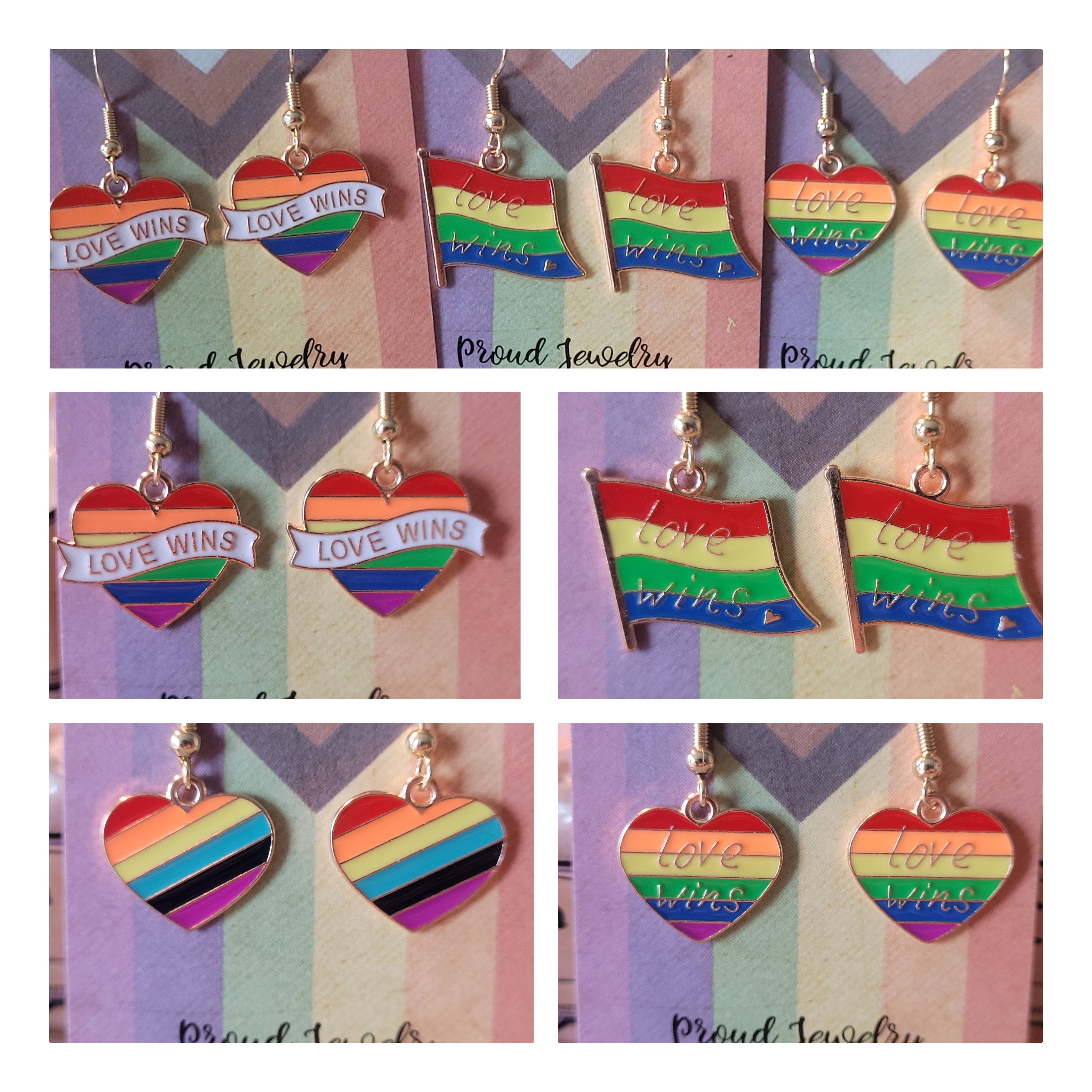 Con-Quest Crafts – wholesale Smycken – Rainbow Pride Örhängen & Halsband - LGBTQIA+-inspirerade 6