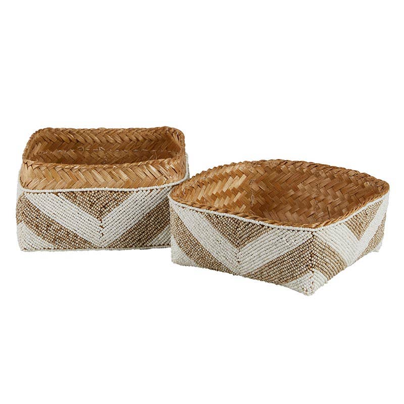 47th & Main (Creative Brands) - Wholesale Basket - Patterned Beaded Baskets - Set of 31