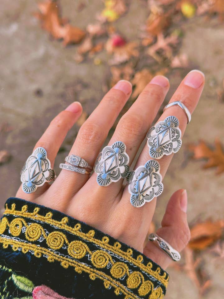 Desert Veil Shield Rings for wholesale by Artemis and Aura Jewelry