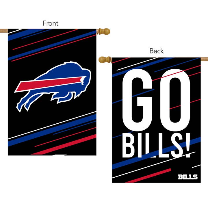 Buffalo Bills Slogan Double-Sided NFL House Flag for wholesale by Briarwood Lane