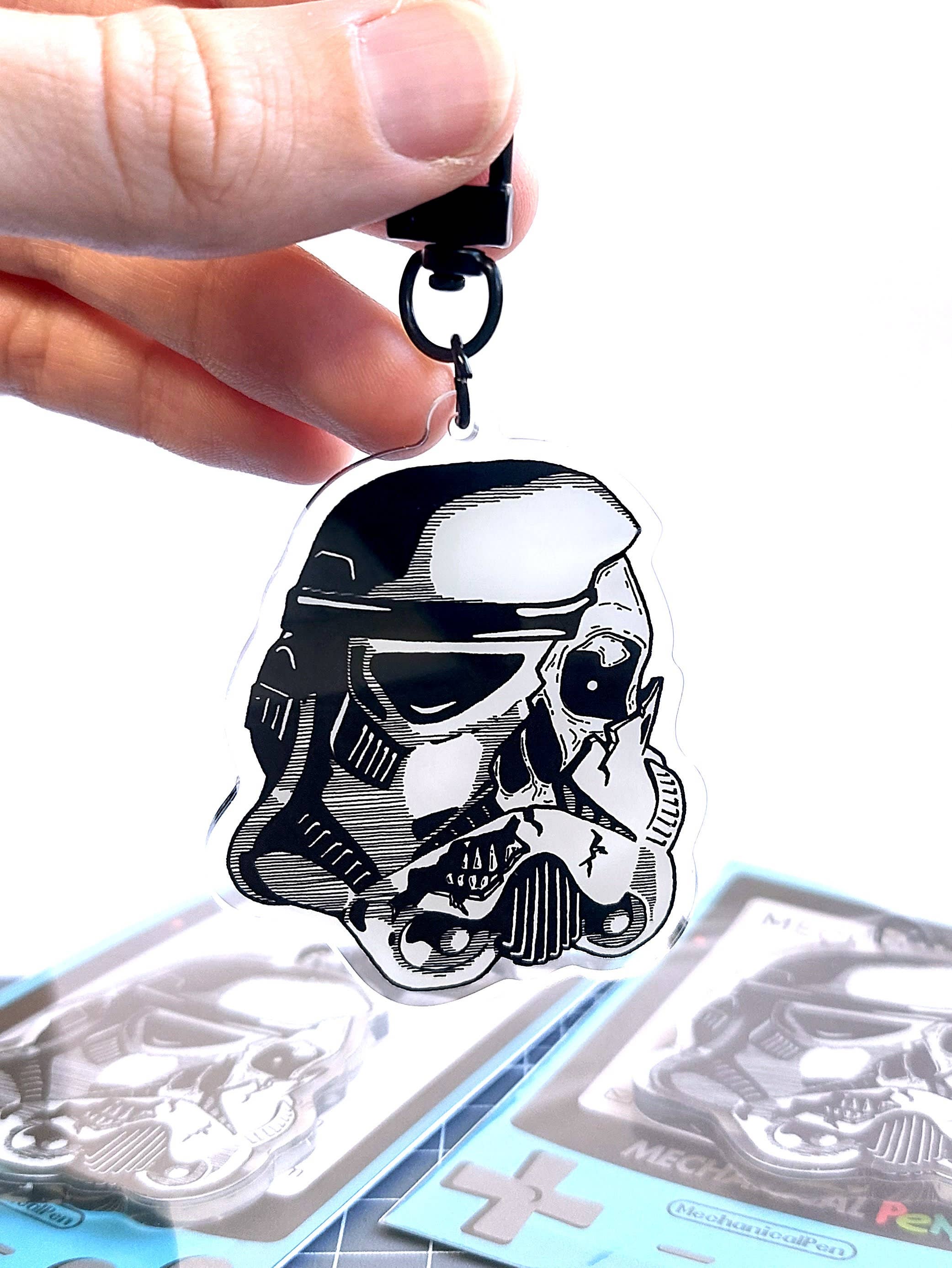MechanicalPen – wholesale Keychain – Unisex – Decaying Stormtrooper Acrylic Charm - Keychain2