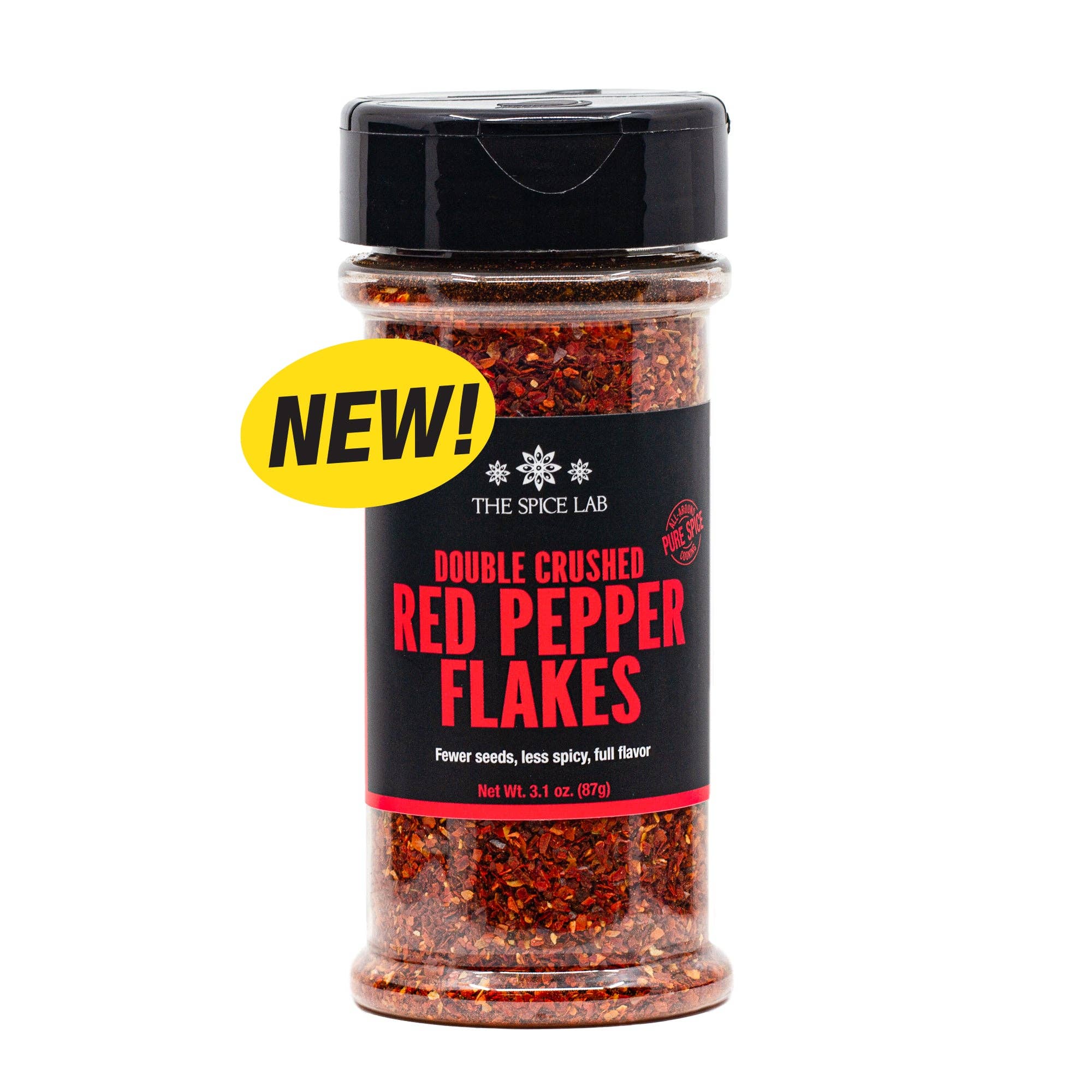 THE SPICE LAB - Wholesale Dried Spice - Double Crushed Red Pepper Flakes- Case of 6 - 3.1 oz Shaker Jars ($3.00 ea.) - Item #5081-PJ4-GRO0