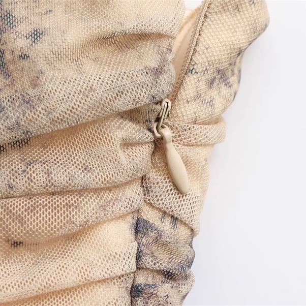 Marayn - Wholesale Dress - Women's - VintageInspired Silk Print Dress Autumns Chic Global Style7