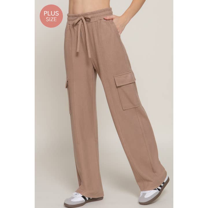 Apolline – wholesale Pants – Women's – PLUS SIDE POCKET KNIT CORDUROY LONG PANTS2