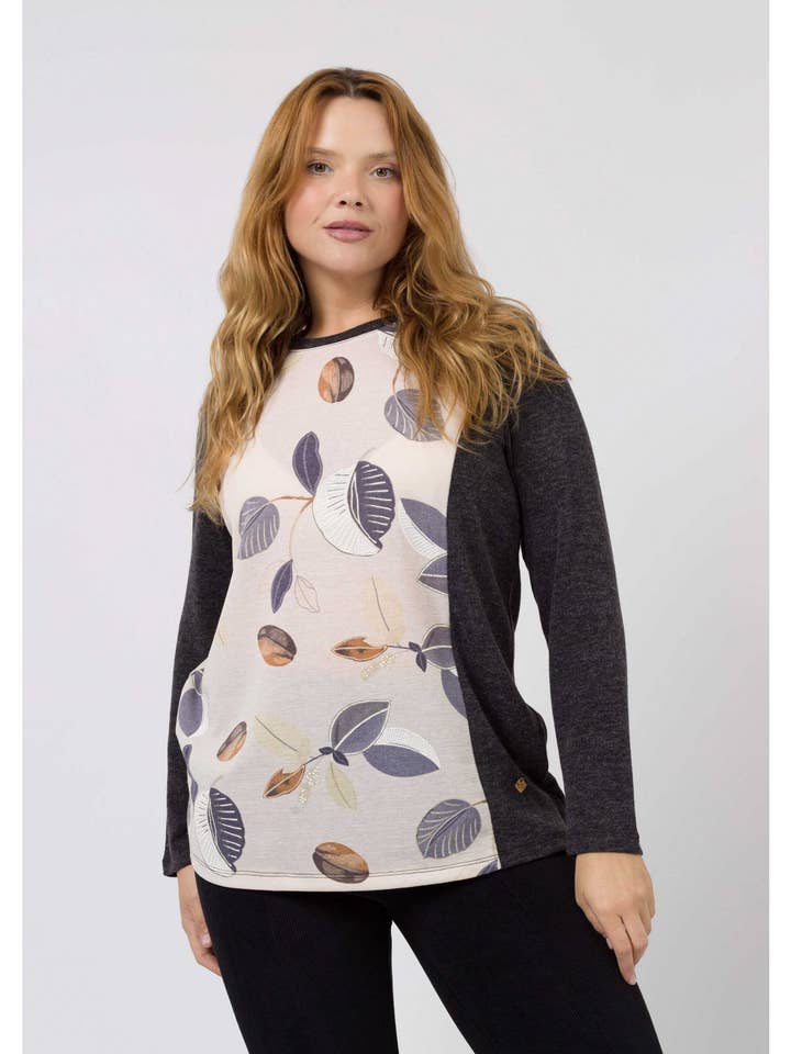 251157 - Glatstrikket trøje Efterår Vinter Kollektion Store Størrelser for engroshandel hos Teresa Cardoso Oliveira