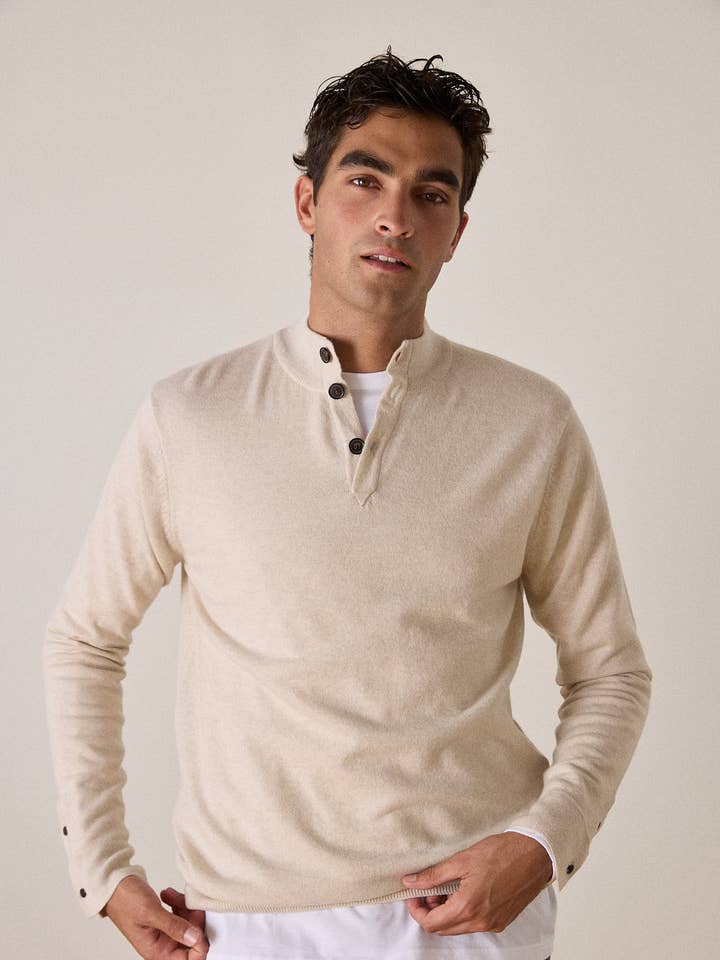 JAQK - Wholesale Knit Sweater - Men's - One Milk merino wool sweater0