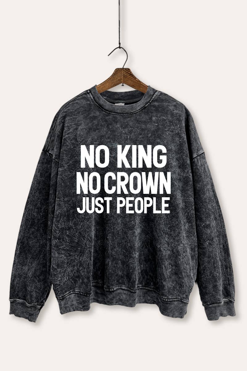 VINTAGE POINT USA - Wholesale Graphic Sweatshirt - Women's - NO KING NO CROWN MINERAL WASH GRAPHIC SWEATSHIRT2