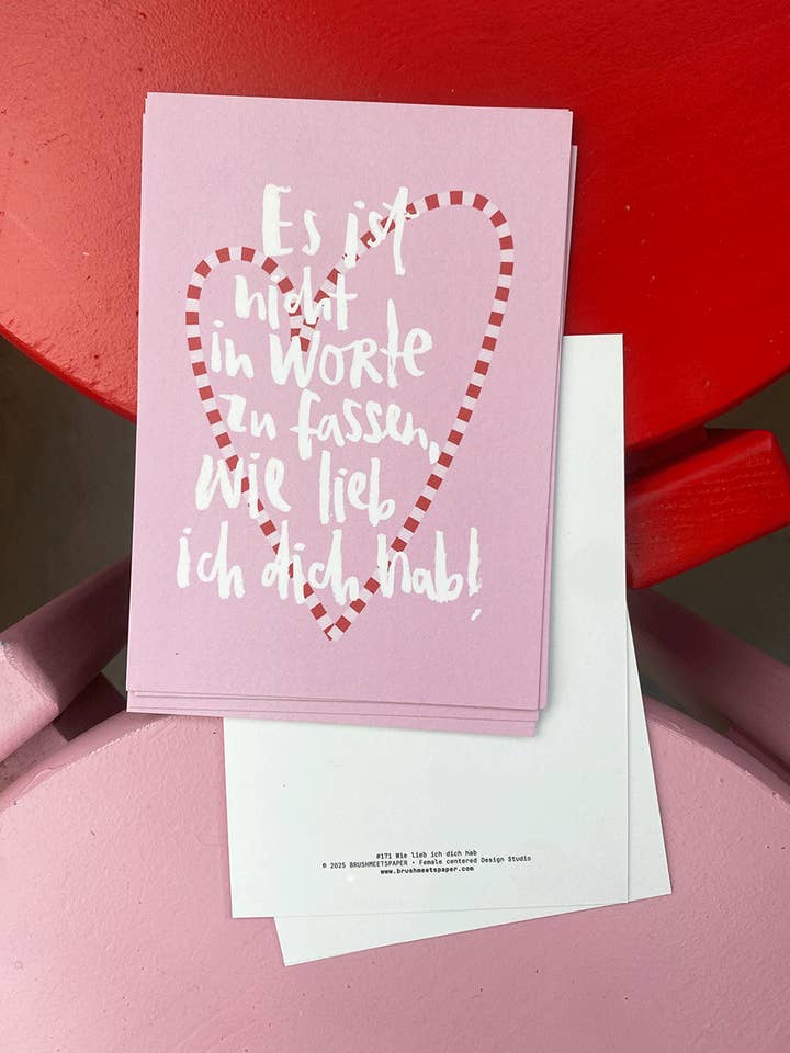 "Quanto ti voglio bene" - Carta tipografica per la vendita all'ingrosso da parte di brushmeetspaper