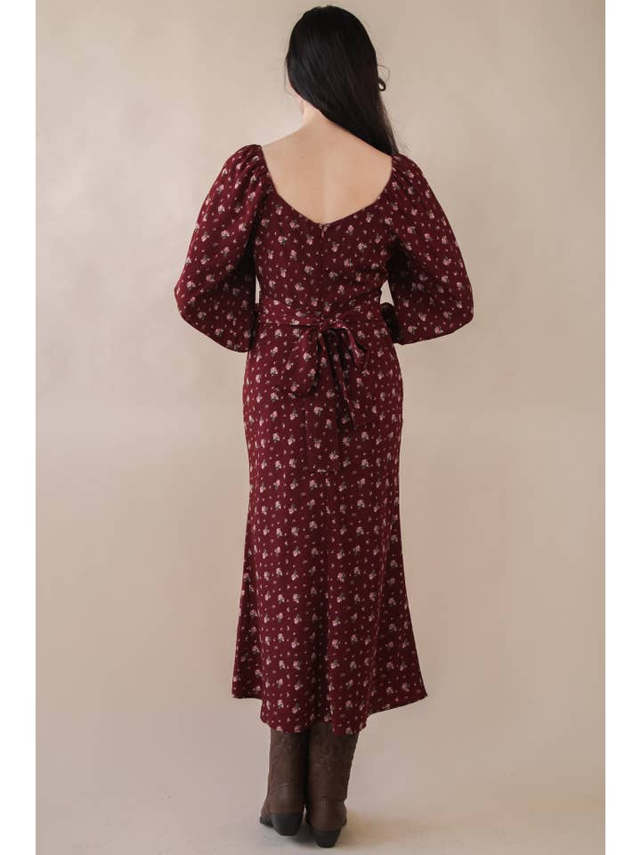 VERY J - Wholesale Dress - Women's - ND31864-Floral Printed Back Tie Mini Dress7