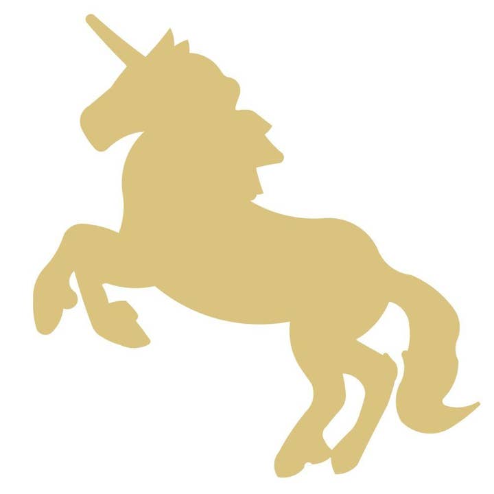 Unicorn Unfinished Wood Cutout Style 2 for wholesale by Diverse Woodworking