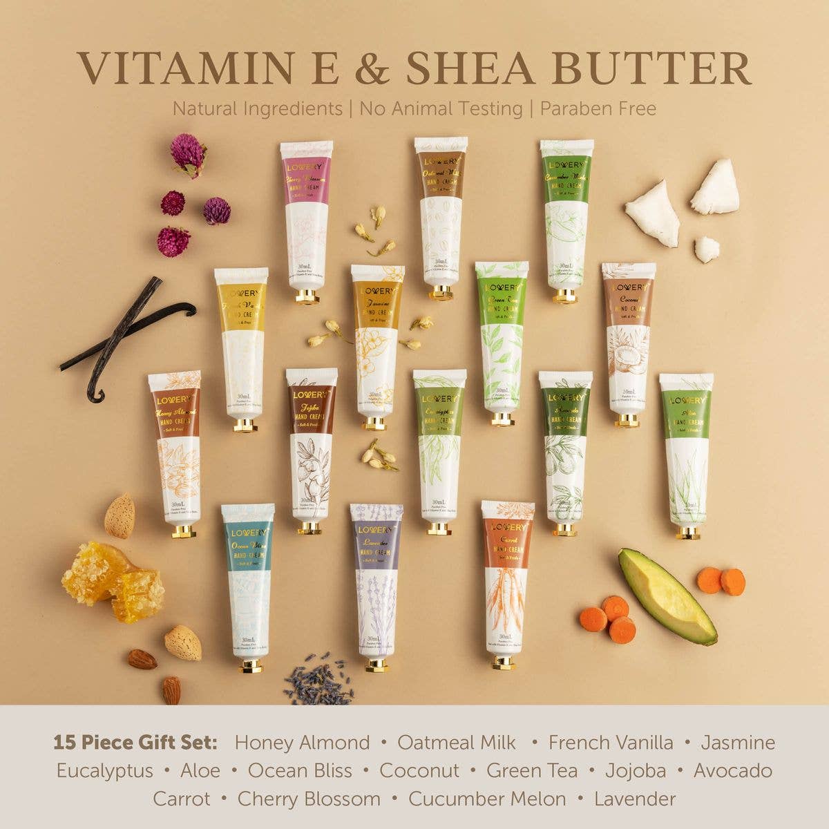 Lovery - Wholesale Hand Cream/Lotion - Aromatherapy Lotion Home Spa Gift Box - Hand Cream Set, 15pc3