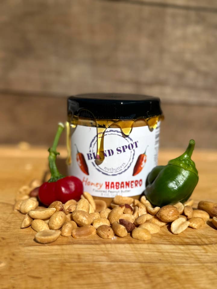 Honey Habanero Peanut Butter 🔥🔥 HOT!!!!!! for wholesale by Blindspot Nutbutters