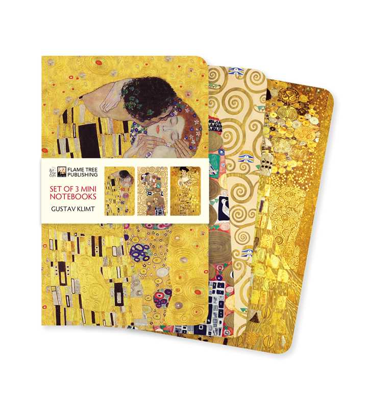 Simon & Schuster - Wholesale Notebook - Gustav Klimt Set of 3 Mini Notebooks by