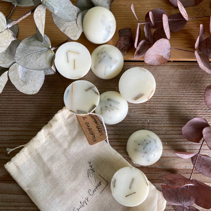 Natuurlijke sojawas van citroengras en eucalyptus smelt voor wholesale door Emily’s Corner