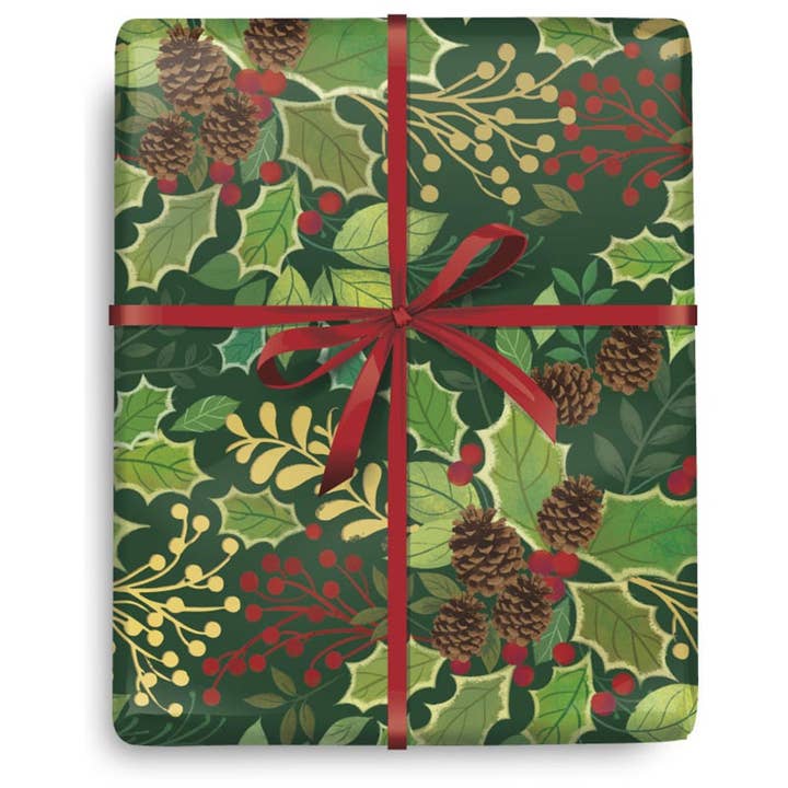 Seasonal Greens - Half Ream for wholesale by The Gift Wrap Company