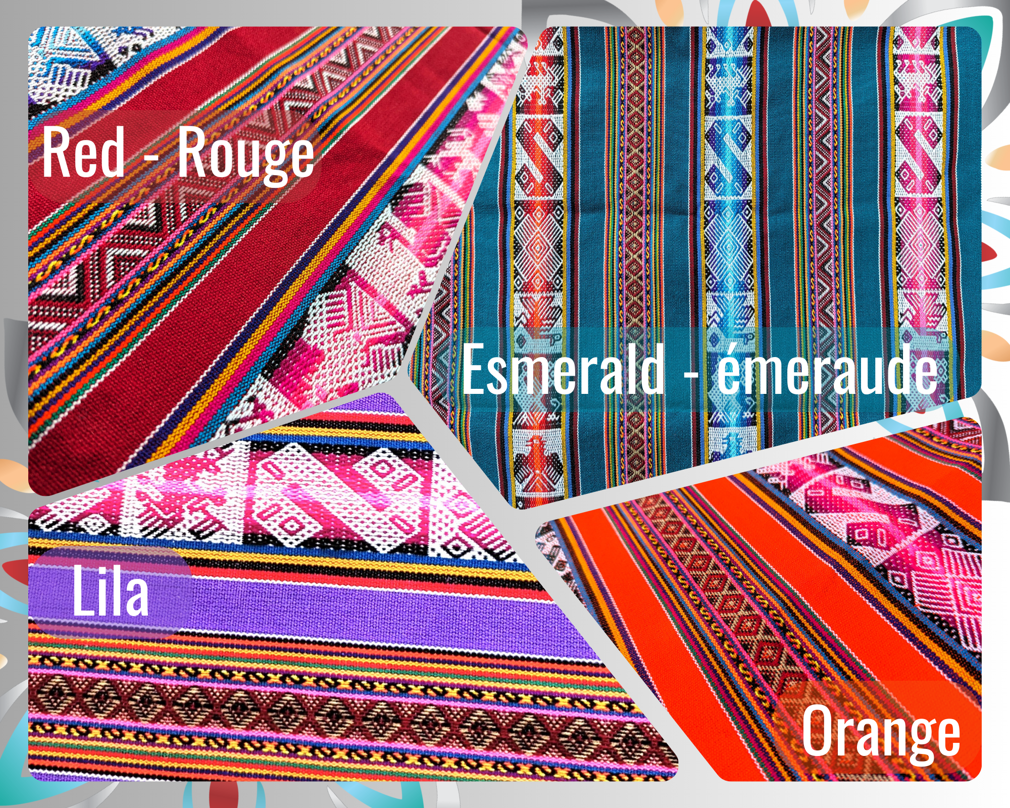 Zia's Beauties – Großhandel Tischdecken – Pack mit 10 Mestana-Tischdecken – Schamanische Tischdecke Modell Chincheros3