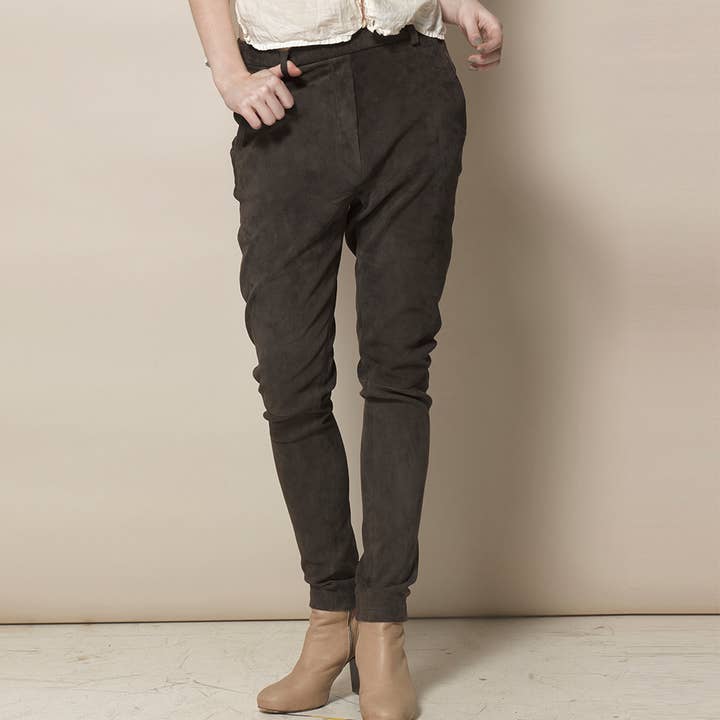 Pantalón de chándal casual de cuero hecho a medida de Lissy para venta al por mayor de AYASSE