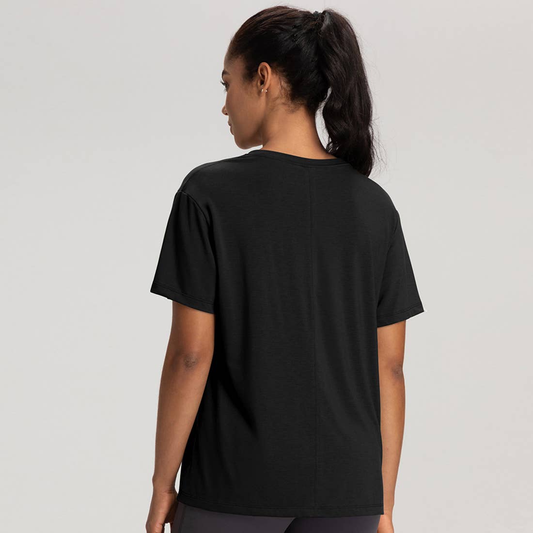 Sodalemon - Wholesale T-Shirt - Women's - Women Wool Breathable Relaxed-Fit Yoga Short-Sleeve T-Shirt1