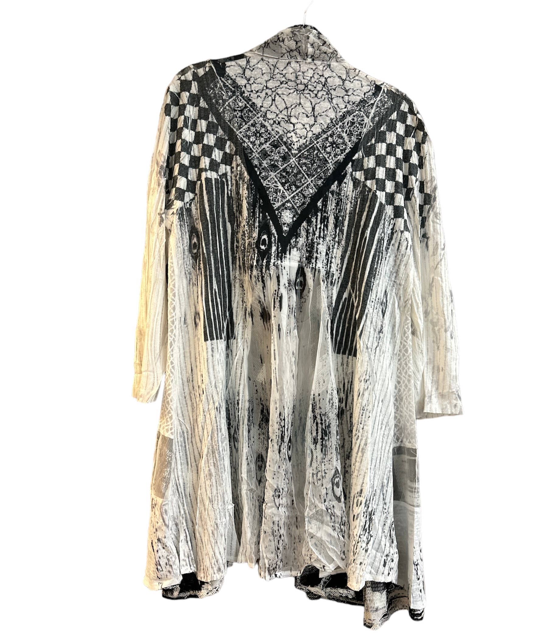 Rising International Inc - Vendita all'ingrosso Cardigan - Donna - Cardigan aperto frontale sfumato grigio da donna1