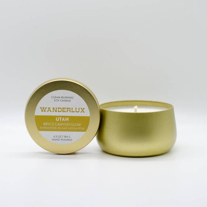Bougie en cire de soja Wanderlux Utah Bryce Canyon Glow 185 g pour la vente par Wanderlux Candles