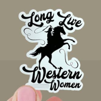 Long Live Western Women Sticker for wholesale by Top Flight Designs Wholesale