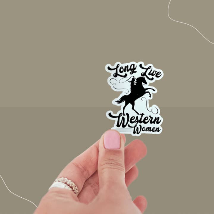 Long Live Western Women Sticker for wholesale by Top Flight Designs Wholesale