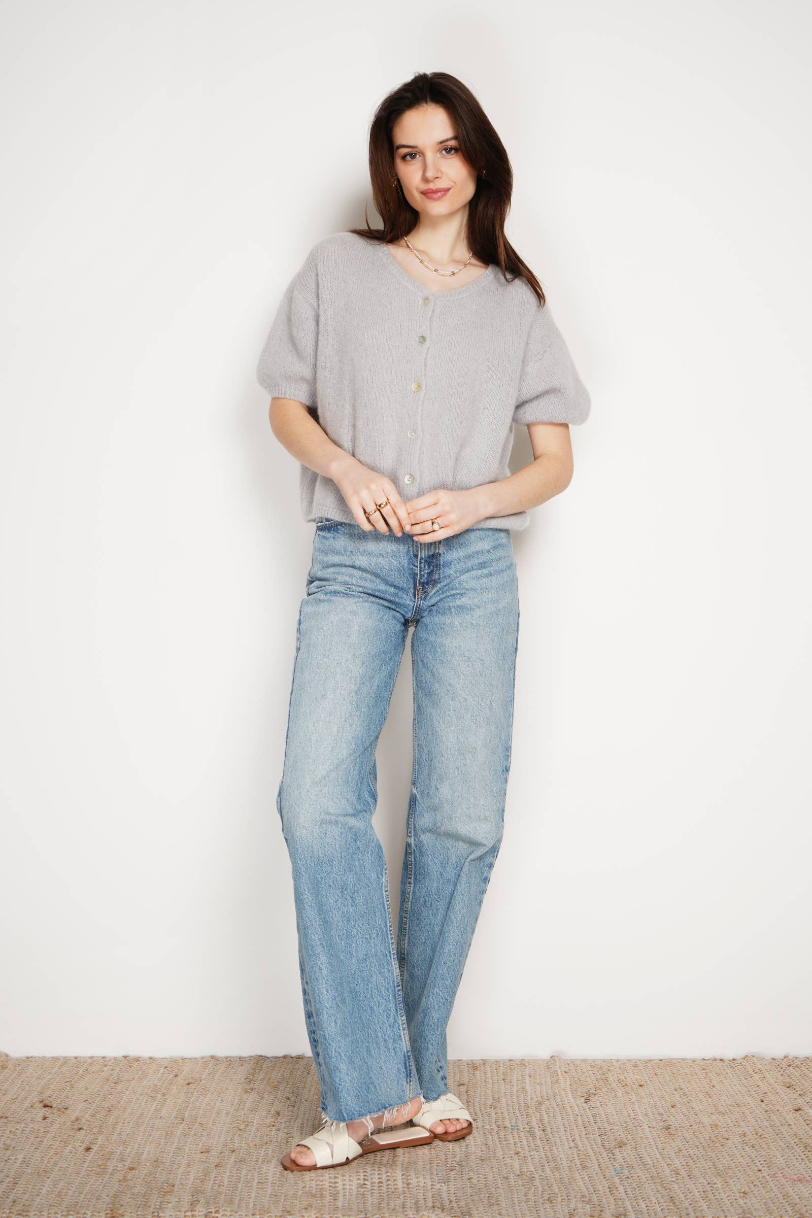 NOELINE - Wholesale Cardigan - Women's - Kid mohair and wool vest 752934