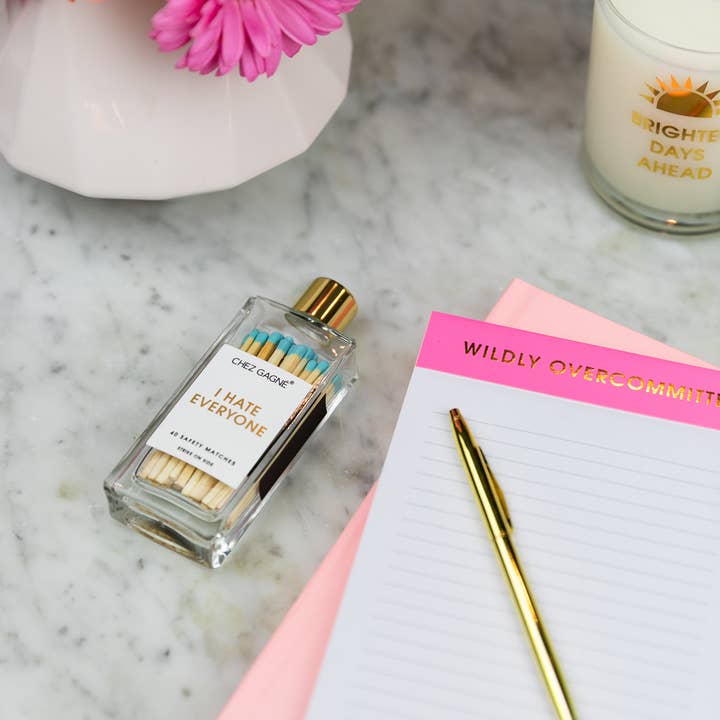 Chez Gagné – Großhandel Streichhölzer – Ich hasse alle - Sicherheitsstreichhölzer aus Glasflasche - Aqua5