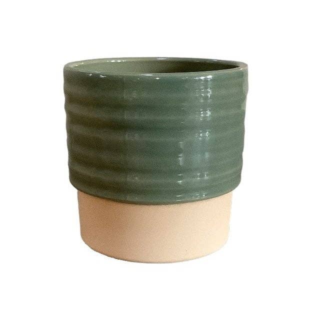 Ceramics Limburg - Wholesale Plant Pot - Cellos pot duo dusty green L0